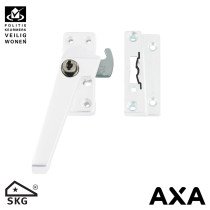 AXA Fensterverschluß 3319 mit Ventilationsnocke en Zylinderslot links Weiss SKG*