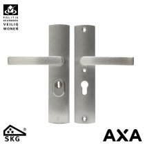 AXA Sicherheits Türbeschlag curve plus kruk-kruk pc55 geschliffen Alu SKG***