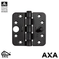 AXA smart easyfix Sicherheitsscharnier 89x89mm Runde Ecken Schwarz SKG***