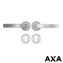 Beschlag für Innentüren aluminium AXA auf Rosette mit cilinder