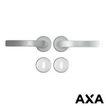 Beschlag für Innentüren aluminium AXA auf Rosette mit Schlüssel Rosette
