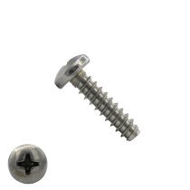 Blechschrauben mit Zapfen Edelstahl A2 4,8x16mm Linsenkopf philips DIN7981F 200 Stück