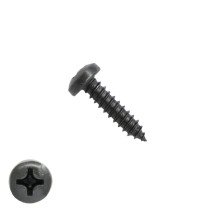 Blechschrauben Schwarz verzinkt 4,8x19mm Linsenkopf philips DIN7981 200 Stück