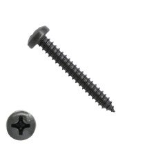 Blechschrauben Schwarz verzinkt 4,8x38mm Linsenkopf philips DIN7981 200 Stück