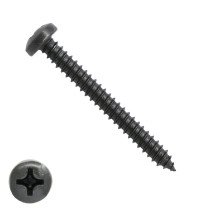 Blechschrauben Schwarz verzinkt 4,8x50mm Linsenkopf philips DIN7981 200 Stück