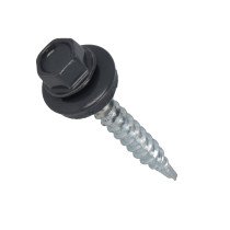 Blechschrauben Sechskantkopf mit Bohrspitze verzinkt 4,8x35mm Alu ring 14mm Anthrazitgrau 200 Stück