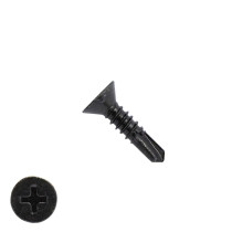 Bohrschrauben Schwarz verzinkt 3,9x13mm Senkkopf philips DIN7504-P 200 Stück