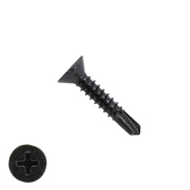 Bohrschrauben Schwarz verzinkt 3,9x22mm Senkkopf philips DIN7504-P 200 Stück