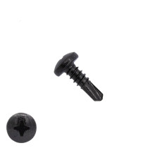 Bohrschrauben Schwarz verzinkt 4,2x13mm Linsenkopf philips DIN7504-N 200 Stück