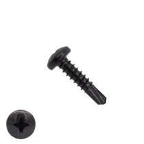 Bohrschrauben Schwarz verzinkt 4,2x16mm Linsenkopf philips DIN7504-N 200 Stück