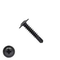 Bohrschrauben Schwarz verzinkt 4,2x19mm Linsenflanschkopf philips DIN7504-P 200 Stück