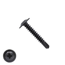 Bohrschrauben Schwarz verzinkt 4,2x25mm Linsenflanschkopf philips DIN7504-P 200 Stück