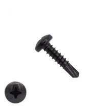 Bohrschrauben Schwarz verzinkt 3,5x16mm Linsenkopf philips DIN7504-P 200 Stück