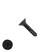Bohrschrauben Schwarz verzinkt 3,9x13mm Senkkopf philips DIN7504-P 200 Stück