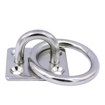 Decksplatte eckig mit Ring 50x40mm Edelstahl A4 1 Stück