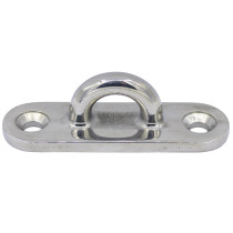 Decksplatte ovale Grundplatte  100mm Edelstahl A4 1 Stück