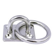 Decksplatte eckig mit Ring 35x40mm Edelstahl A4 1 Stück