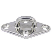 Decksplatte mit raute Grundplatte  90mm Edelstahl A4 1 Stück