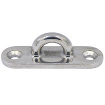 Decksplatte ovale Grundplatte  100mm Edelstahl A4 1 Stück