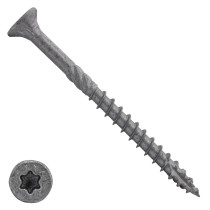 Dynaplus Holzbauschrauben 6x180mm Teilgewinde AR-Coating Grau Senkkopf mit Cut-Spitze TORX 100 Stück