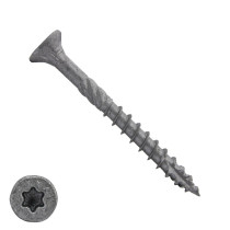 Dynaplus Holzbauschrauben 6x60mm Teilgewinde AR-Coating Grau Senkkopf mit Cut-Spitze TORX 100 Stück