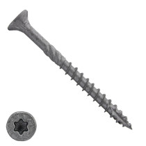 Dynaplus Holzbauschrauben 6x70mm Teilgewinde AR-Coating Grau Senkkopf mit Cut-Spitze TORX 100 Stück