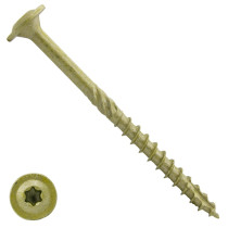 Dynaplus Holzbauschrauben 8x400mm Teilgewinde AR-Coating Bronze Tellerkopf mit Cut-Spitze TORX 50 Stück