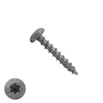Dynaplus Spanplattenschrauben 4,5x25mm AR-Coating Grau Linsenkopf TORX 200 Stück