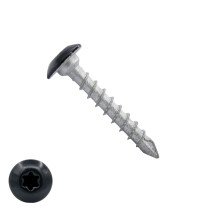 Dynaplus Beschlagschrauben 6x40mm AR-Coating Silber Linsenkopf Schwarz TORX 50 Stück