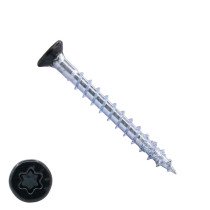 Dynaplus Beslagschrauben 4x40mm verzinkt Senkkopf Schwarz TORX 200 Stück