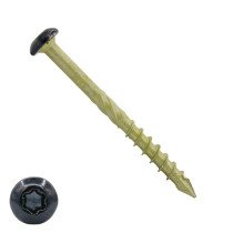 Dynaplus Fassadenschrauben 4,5x60mm Teilgewinde AR-Coating Bronze Linsenkopf Schwarz TORX 200 Stück