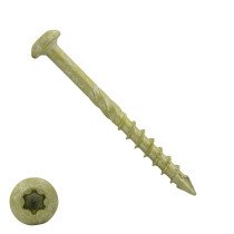 Dynaplus Fassadenschrauben 4,5x60mm Teilgewinde AR-Coating Bronze Linsenkopf TORX 200 Stück
