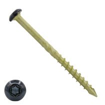 Dynaplus Fassadenschrauben 4,5x80mm Teilgewinde AR-Coating Bronze Linsenkopf Schwarz TORX 200 Stück