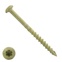 Dynaplus Fassadenschrauben 4,5x80mm Teilgewinde AR-Coating Bronze Linsenkopf TORX 200 Stück