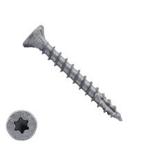Dynaplus Holzbauschraube 6x50mm AR-Coating Grau Senkkopf Cut-Spitze TORX 100 Stück