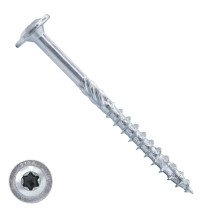 Dynaplus Holzbauschrauben 8x80mm Teilgewinde verzinkt Tellerkopf mit Cut-Spitze TORX 50 Stück