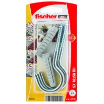 fischer Dübel SX 10x50 TH mit Rundhaken 7x105mm 2 Stück