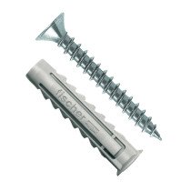 fischer Dübel SX 6x30 S/10 mit Schrauben 4,5x40mm 50 Stück