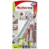 fischer Duopower Dübel 10x50 RH K mit Rundhaken 2 Stück