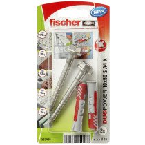 fischer Duopower Dübel 10x50 S A4 K mit Edelstahl A4 Schrauben 2 Stück