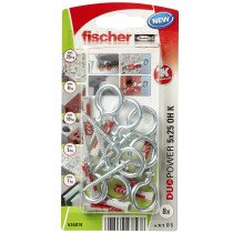 fischer Duopower Dübel 5x25 OH K mit Ösenhaken 8 Stück