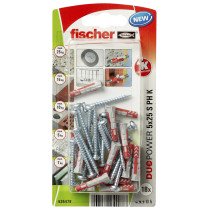 fischer Duopower Dübel 5x25 S PH K mit Linsenkopfschrauben 18 Stück