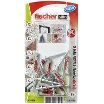fischer Duopower Dübel 5x25 WH K mit Winkelhaken 8 Stück