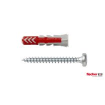 fischer Duopower Dübel 6x30 S PH mit Linsenkopfschrauben 50 Stück