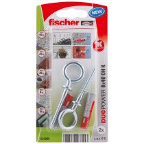 fischer Duopower Dübel 8x40 OH K mit Ösenhaken 2 Stück