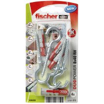 fischer Duopower Dübel 8x40 RH K mit Rundhaken 4 Stück
