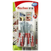 fischer Duopower Dübel 8x40 S PH K mit Linsenkopfschrauben 8 Stück