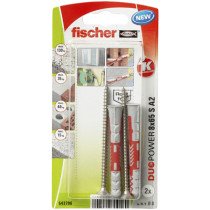 fischer Duopower Dübel 8x65 S A2 mit Edelstahl A2 Schrauben 2 Stück
