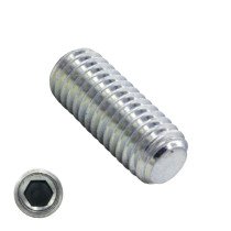 Gewindestifte M6 x 8mm verzinkt DIN913 / ISO4026 Kegelkuppe 200 Stück