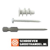 Gipsplattendübel mit Schrauben und bit 10 Stück
